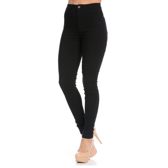 High Waist Skinny Stretchy Pants - Picture 4 of 8